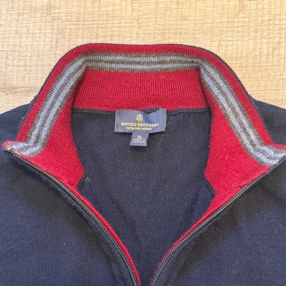 Brooks Brothers - Vintage 100% Extra Fine Wool Zip - Picture 5 of 8